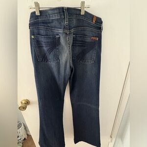 7 For All Mankind Dark Blue Straight Leg Dojo Jeans - sz 29 like new